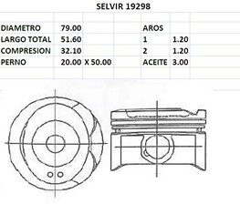 PISTONES 79mm TOYOTA COROLLA 1.8 N 03 STD