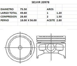 PISTONES 75.50mm MITSUB LANCER 1.5 STD 12V TIK