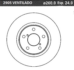 DISCO FRENO (260mm) DEL SUBARU LEGACY 89