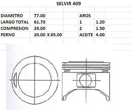 PISTONES 77mm MAZDA 323 81 STD