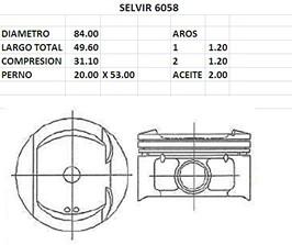 PISTONES 84mm NISSAN TIIDA 1.8 STD TIK (MR18DE)