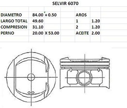 PISTONES 84mm NISSAN TIIDA 1.8 0.50 (MR18DE)