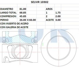 PISTONES 81mm VW AMAROK 2.0 TDI STD