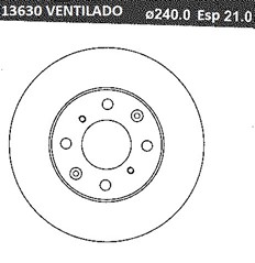 DISCO FRENO (240mm) DEL HONDA CIVIC 92 BREME