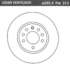 DISCO FRENO (280mm) DEL ASTRA-VECTRA ZAFIRA 98