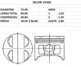 PISTONES 75mm HONDA 1.5-1.6 (D15) STD