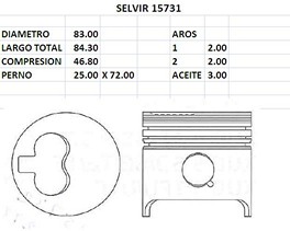 PISTONES 83mm CITROEN-PEUGEOT XUD9 1.9D STD TIK