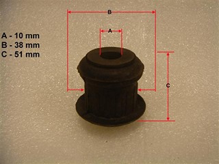 BUJE SUSPENSION DEL VW GOL II 97 (CUADRO) (10mm)