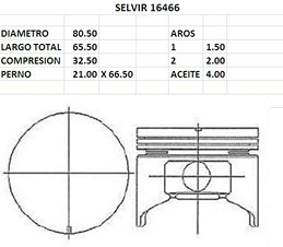 PISTONES 80.50mm NISSAN J18 STD