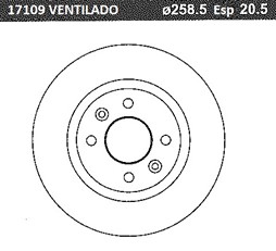 DISCO FRENO (259mm) DEL RENAULT MEGANE