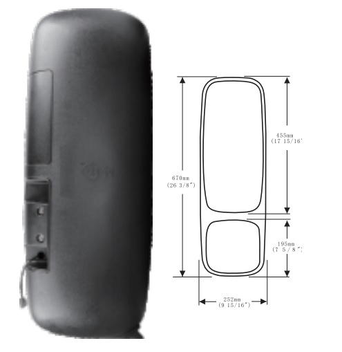 ESPEJO DER VOLVO FH400 6x2t MANUAL/SIN BRAZO