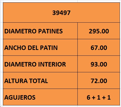 CAMPANA FRENO TRA FORD RANGER 13 (295mm)