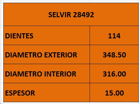 CORONA ARRANQUE 114 DIENTES MITSUBISHI CANTER