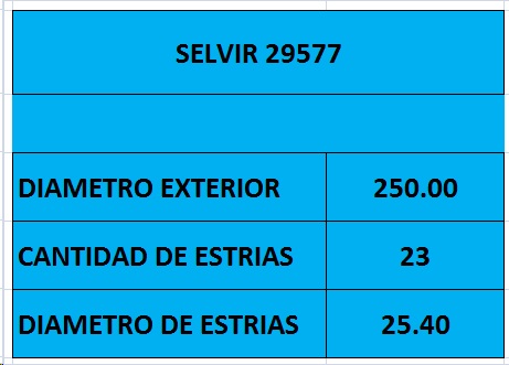 DISCO EMBR 250mm 23 EST HYUNDAI H1 08 VALEO