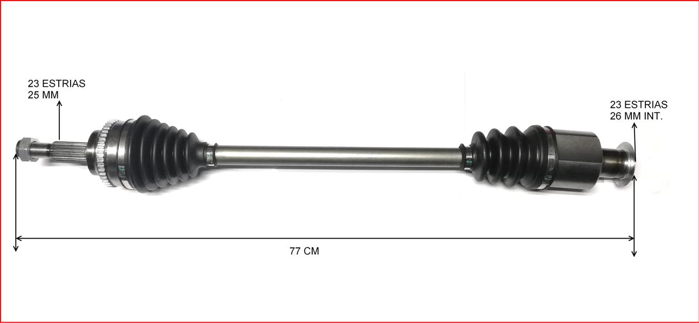 PALIER DEL DER RENAULT KANGOO II 04 GSP