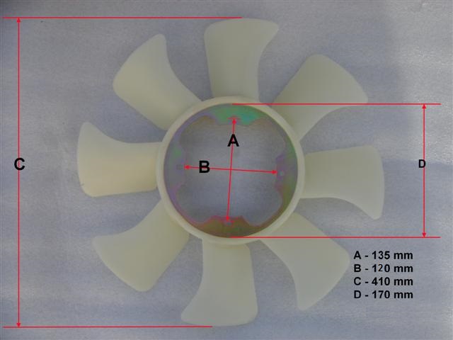 PALETA VENTILADOR NISSAN 720 - D21 4X4