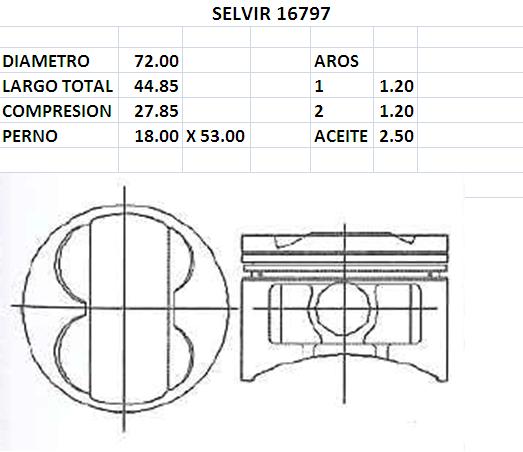 PISTONES 72mm CHERY QQ (4 Cil) STD