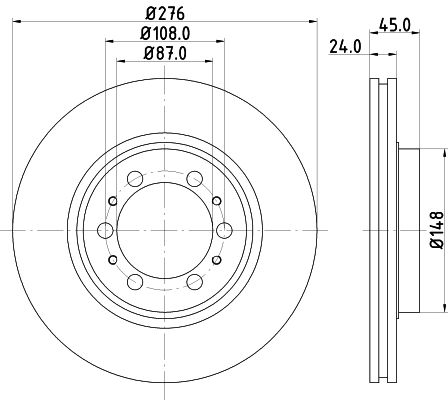 DISCO FRENO (276mm) DEL MITSUBISHI BREME