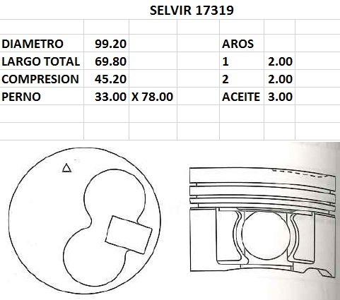 PISTONES  99.20mm NISSAN QD32  STD