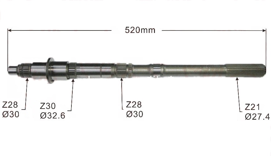 EJE ACANALADO TOYOTA HILUX 2WD