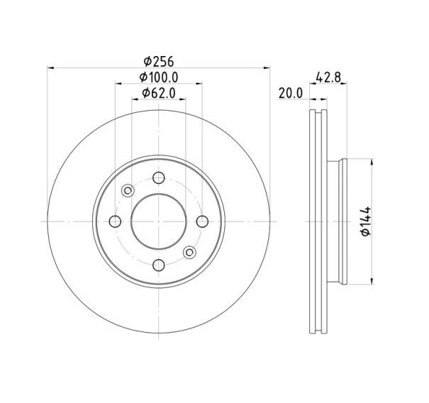DISCO FRENO DEL HYUNDAI-KIA (257mm)