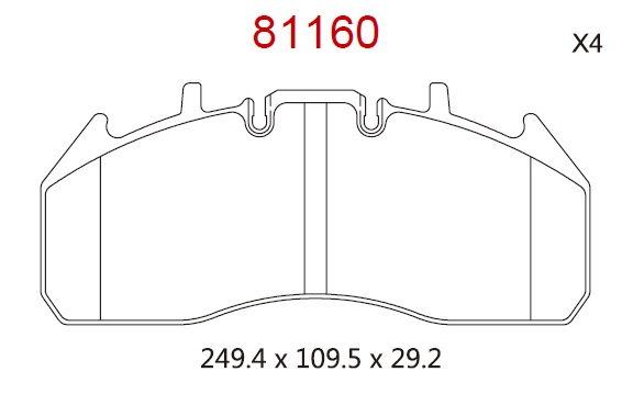 PASTILLAS D/T MERITOR RENAULT/VOLVO FH/FM/FMX