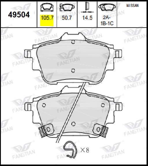 PASTILLAS TRA NISSAN SENTRA B18 20 BREMSI